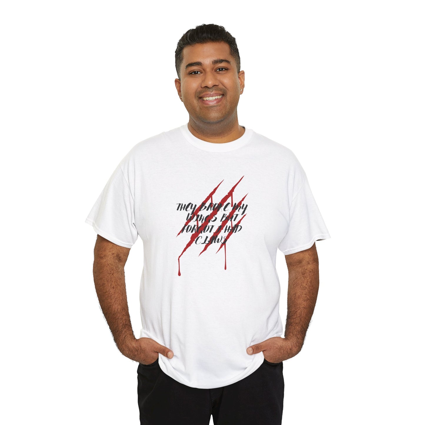 Unisex Heavy Cotton Tee- Broken Wings Claws