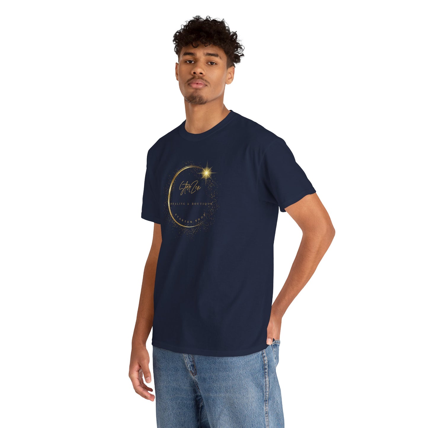 Unisex Heavy Cotton Tee-StarZen Logo