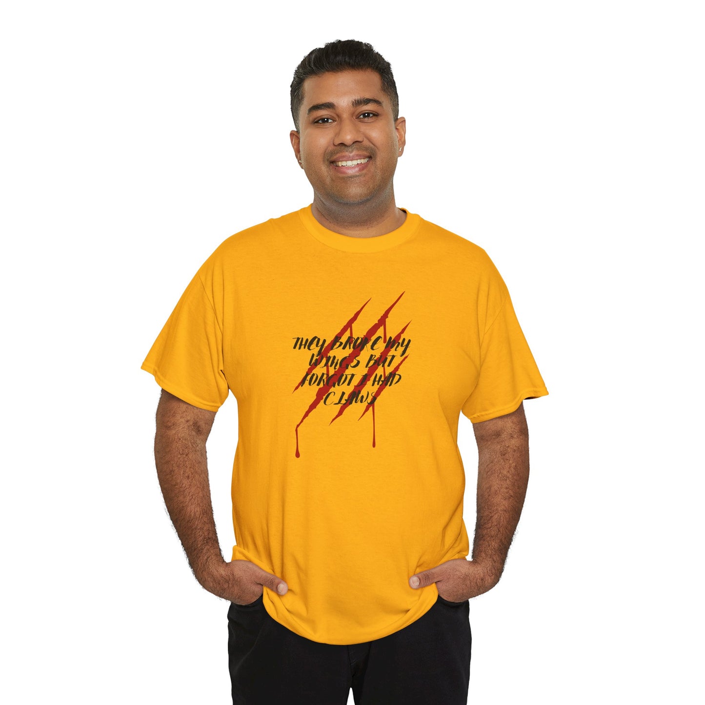 Unisex Heavy Cotton Tee- Broken Wings Claws