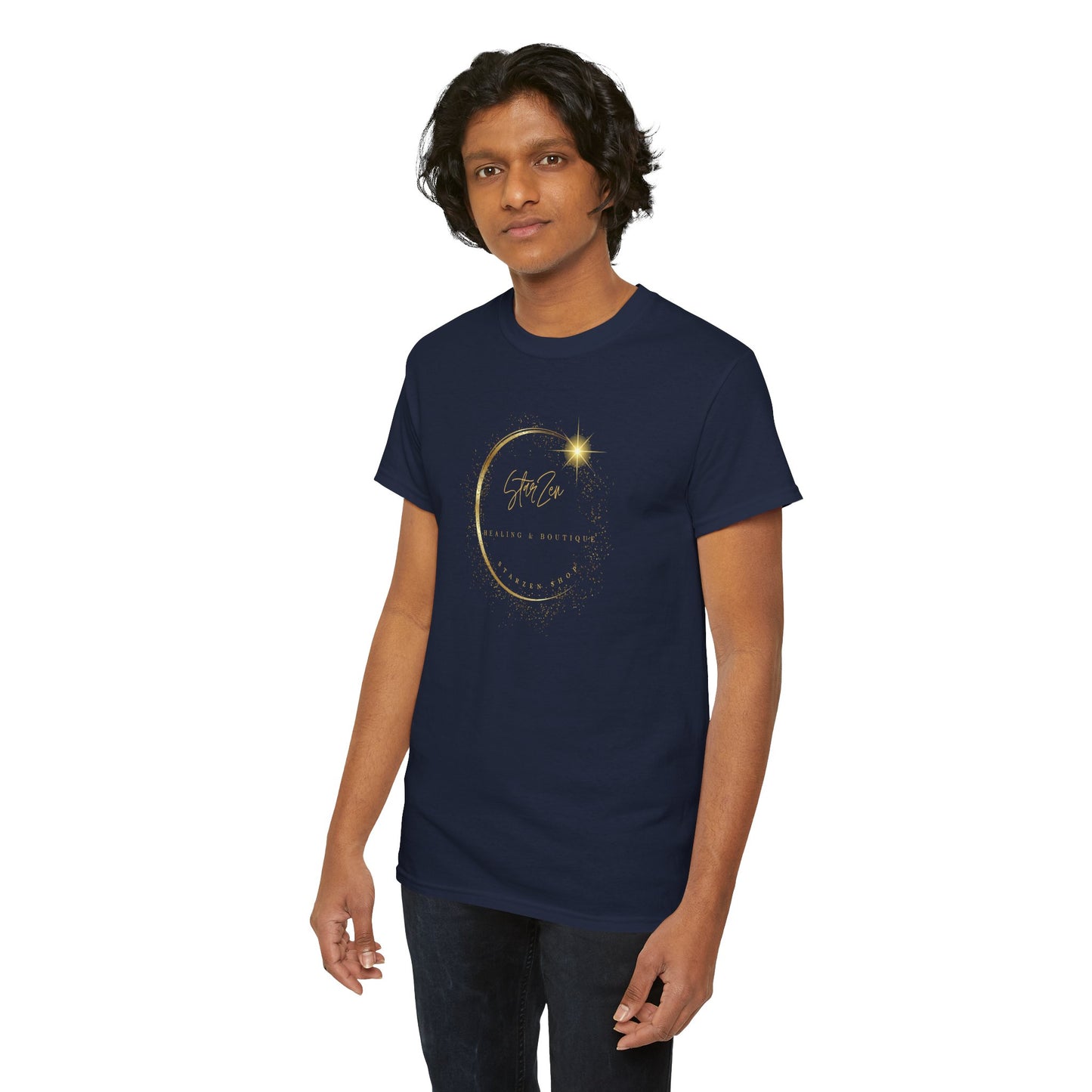 Unisex Heavy Cotton Tee-StarZen Logo