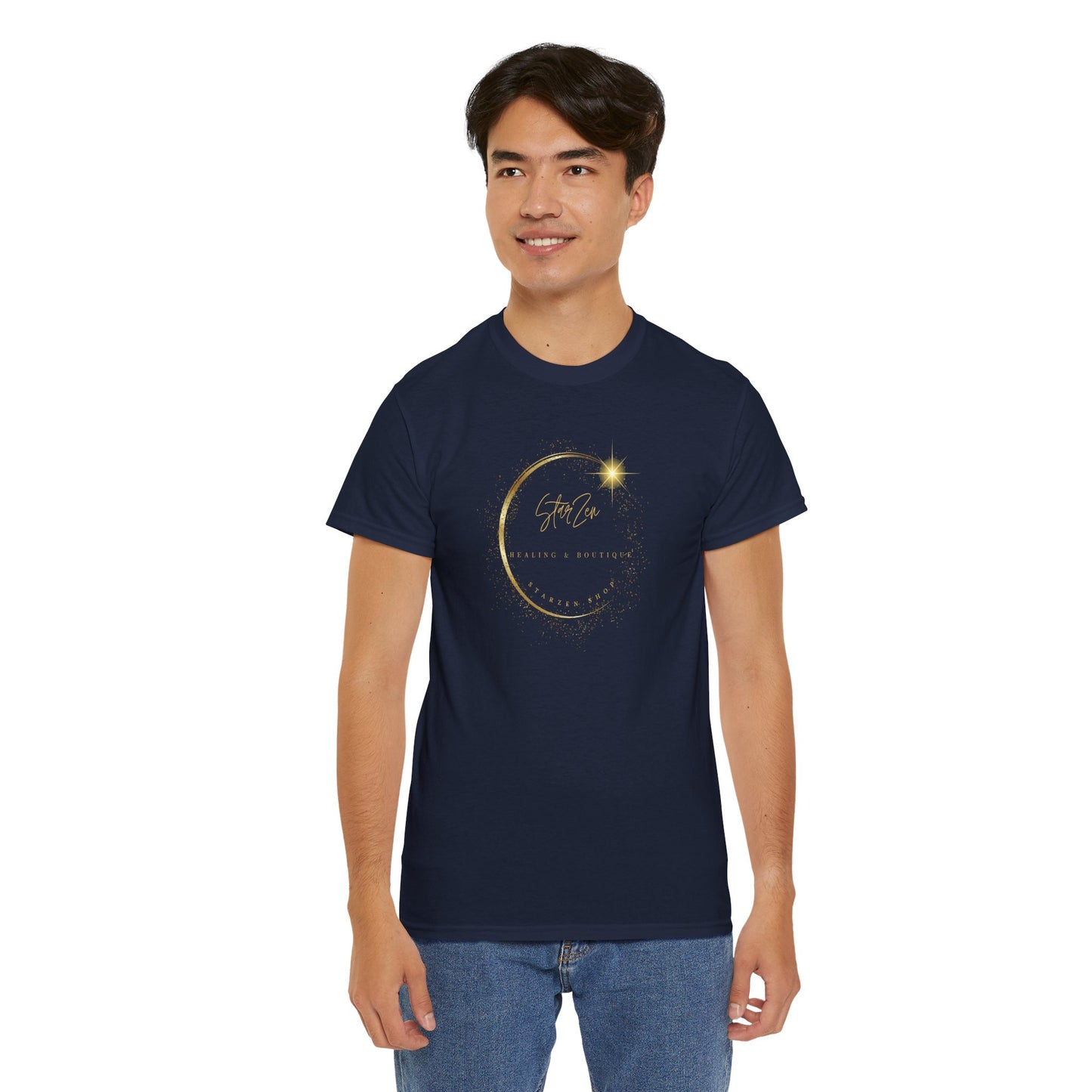 Unisex Heavy Cotton Tee-StarZen Logo