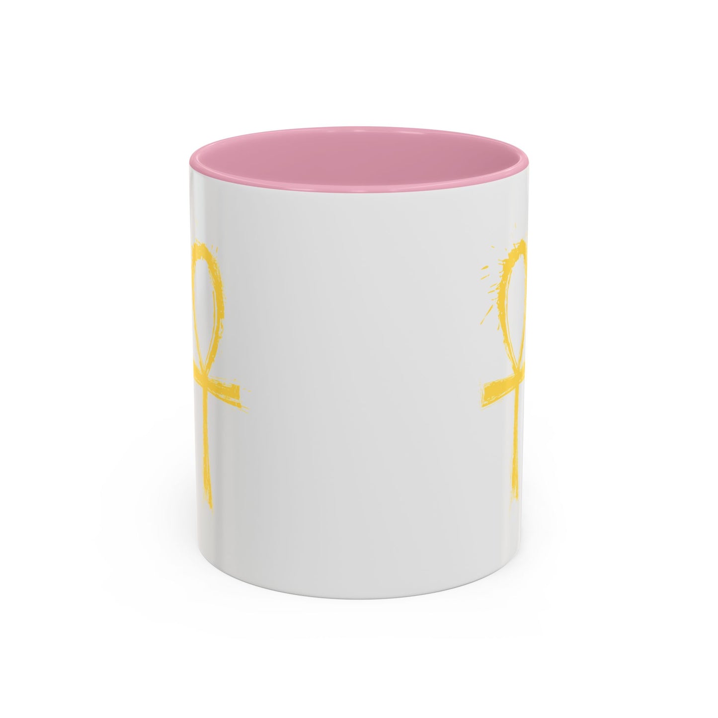 Colorful Mugs, 11oz-Golden Ankh