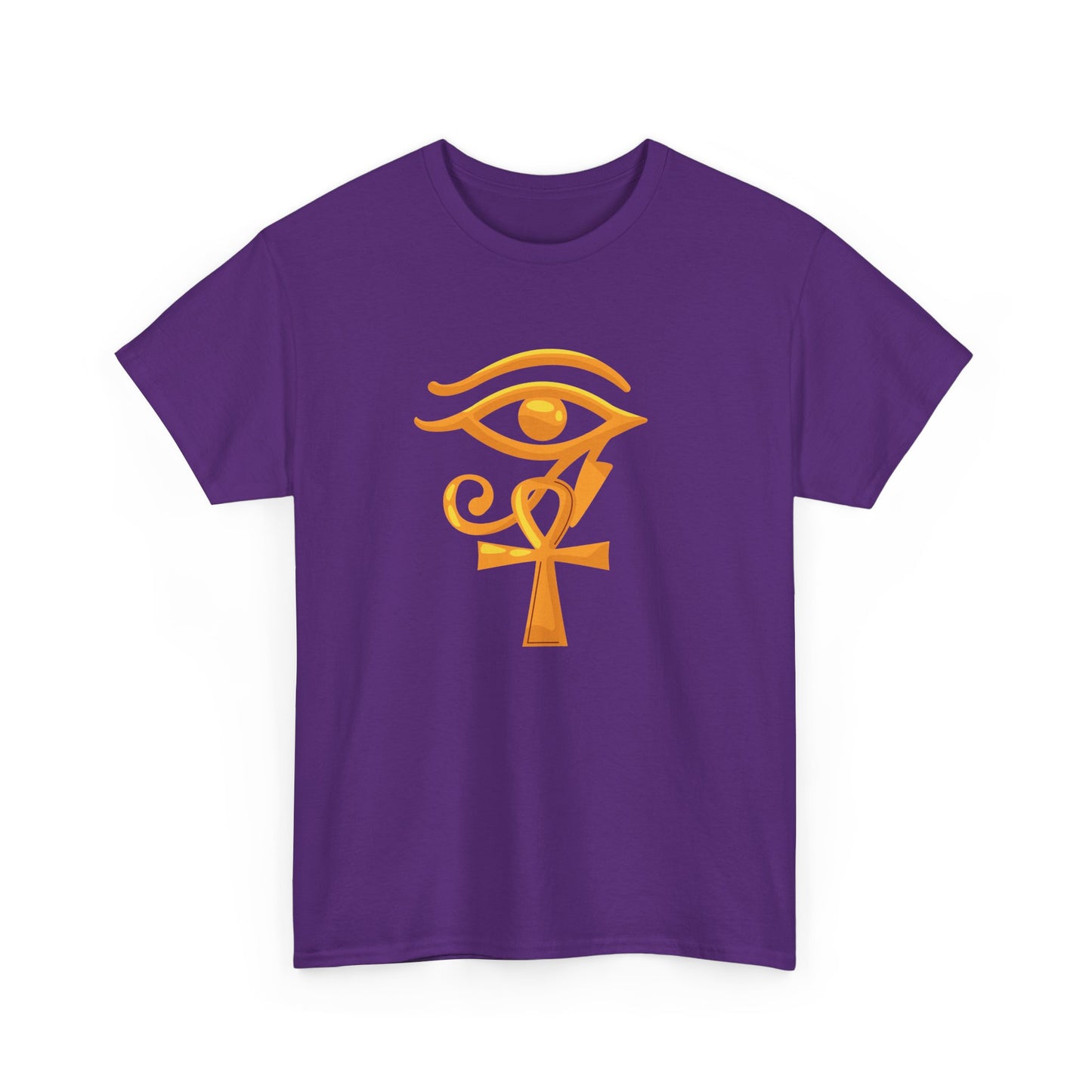 Unisex Heavy Cotton Tee- Eye of Horus Ankh