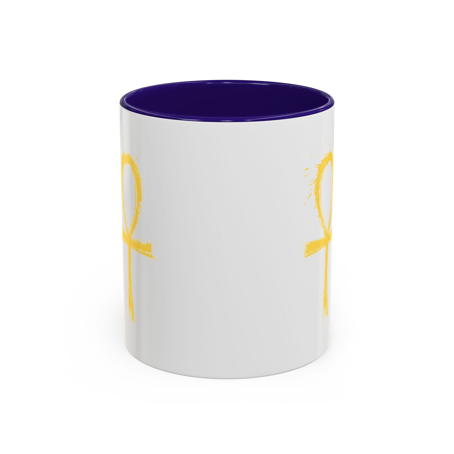 Colorful Mugs, 11oz-Golden Ankh