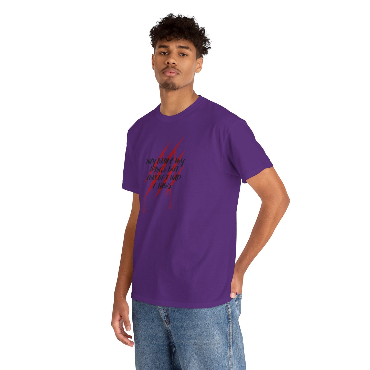 Unisex Heavy Cotton Tee- Broken Wings Claws