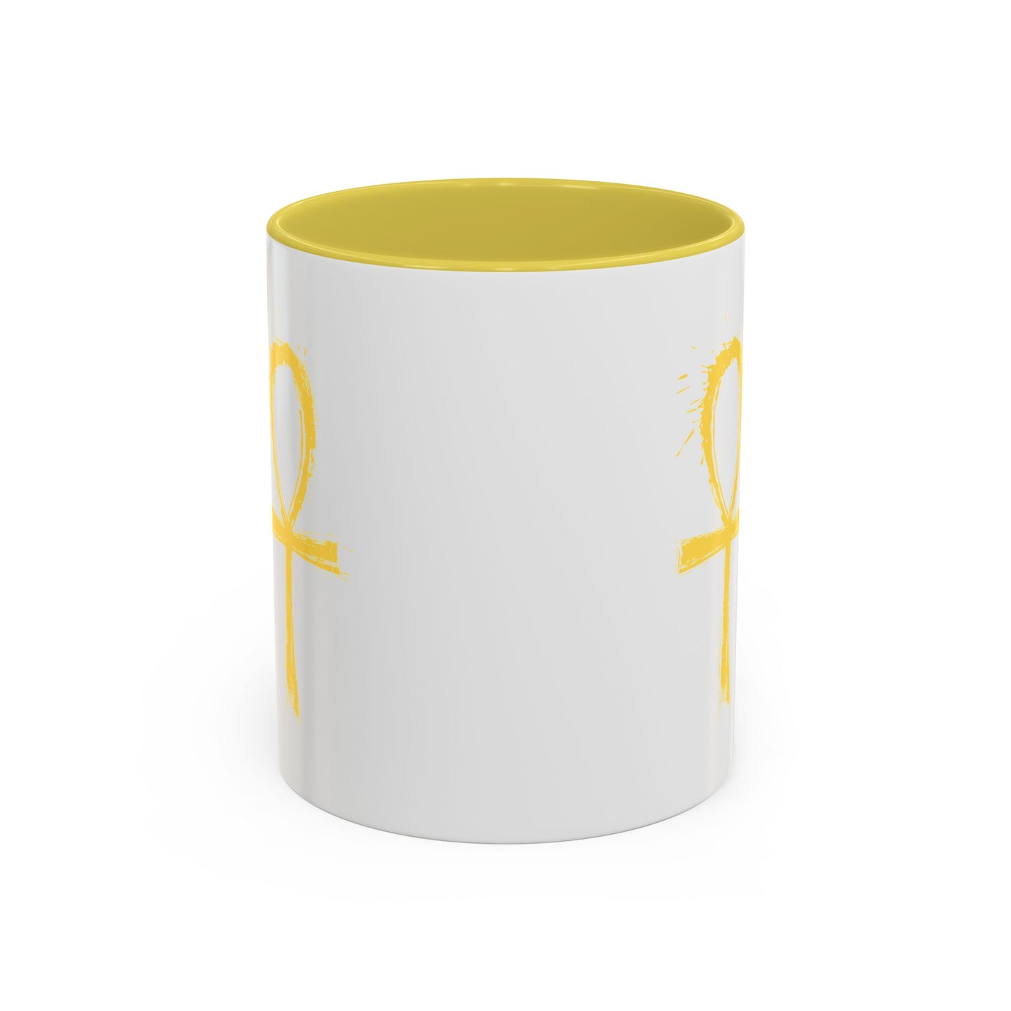 Colorful Mugs, 11oz-Golden Ankh
