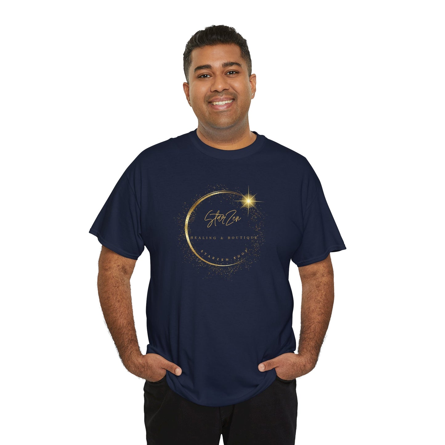Unisex Heavy Cotton Tee-StarZen Logo