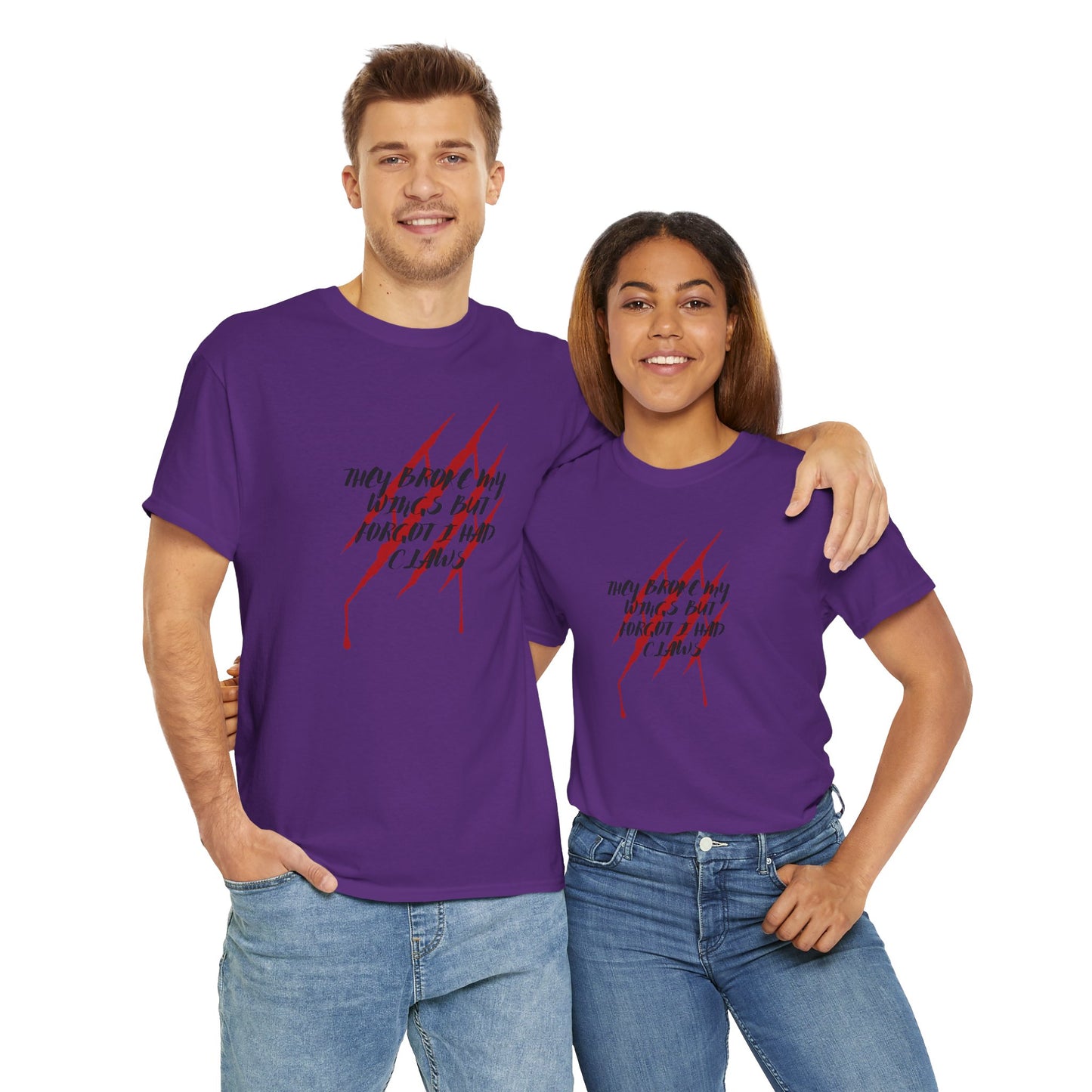 Unisex Heavy Cotton Tee- Broken Wings Claws