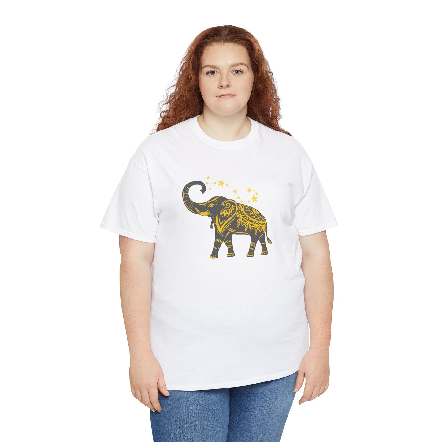 Unisex Heavy Cotton Tee-Lucky Trunk Up