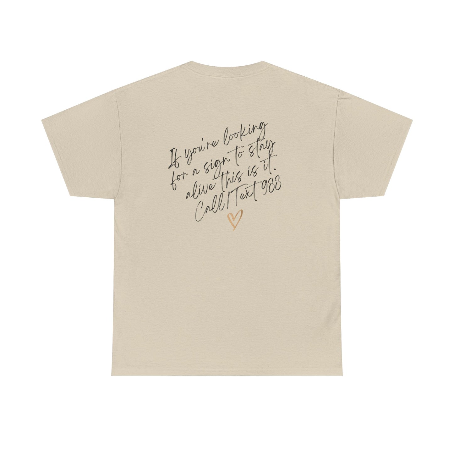 Unisex Heavy Cotton Tee- Call/Text 988