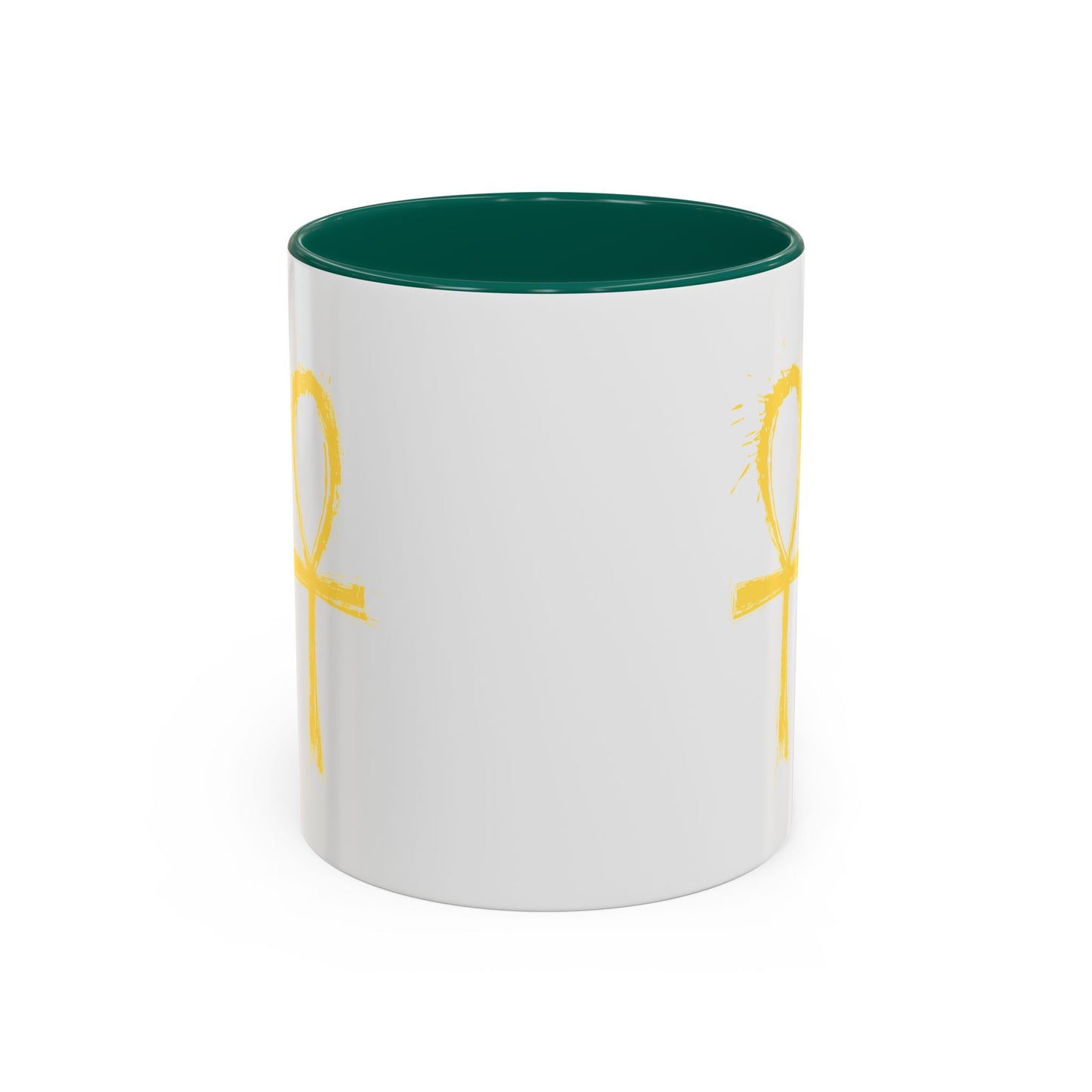 Colorful Mugs, 11oz-Golden Ankh