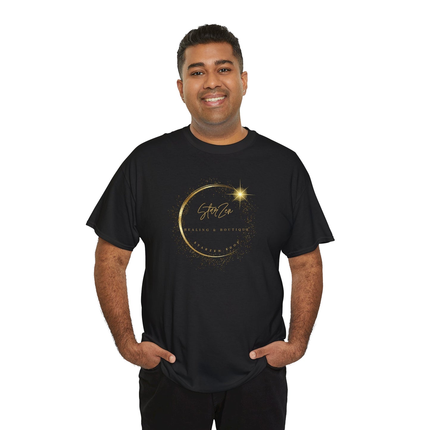 Unisex Heavy Cotton Tee-StarZen Logo