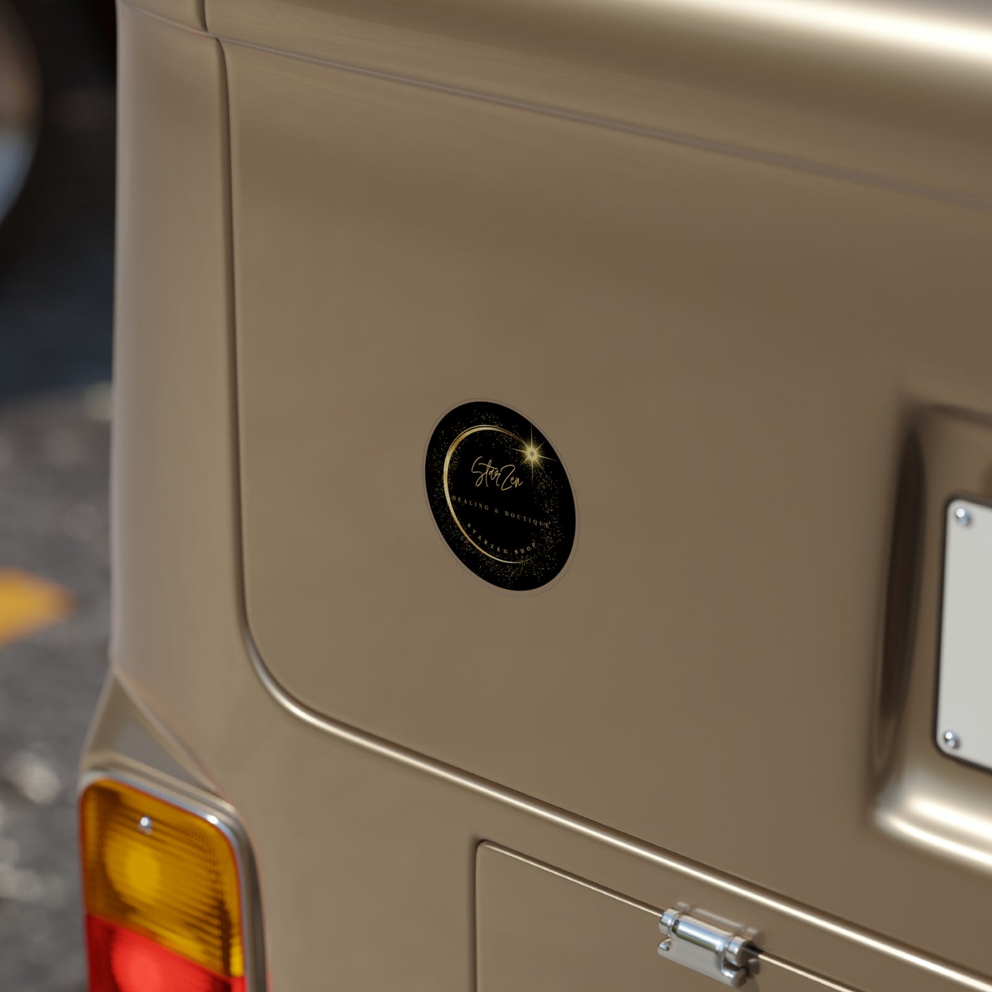 Transparent Outdoor Stickers, Round, starzen