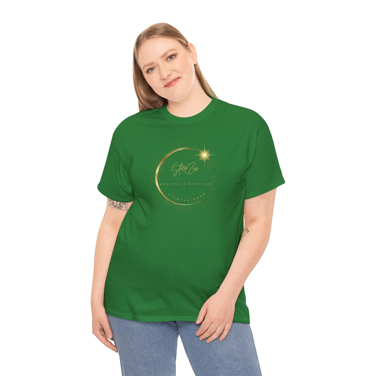Unisex Heavy Cotton Tee-StarZen Logo