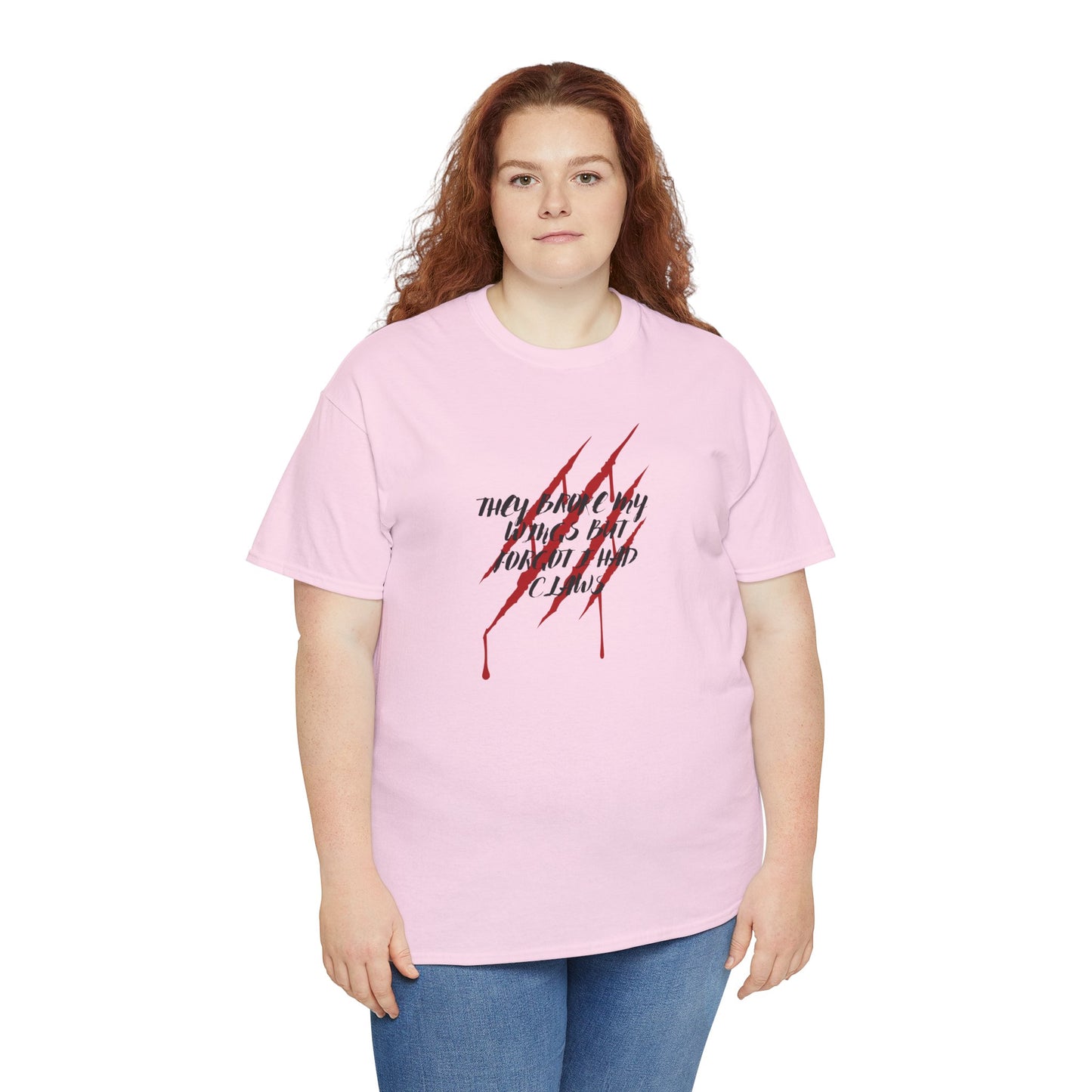 Unisex Heavy Cotton Tee- Broken Wings Claws
