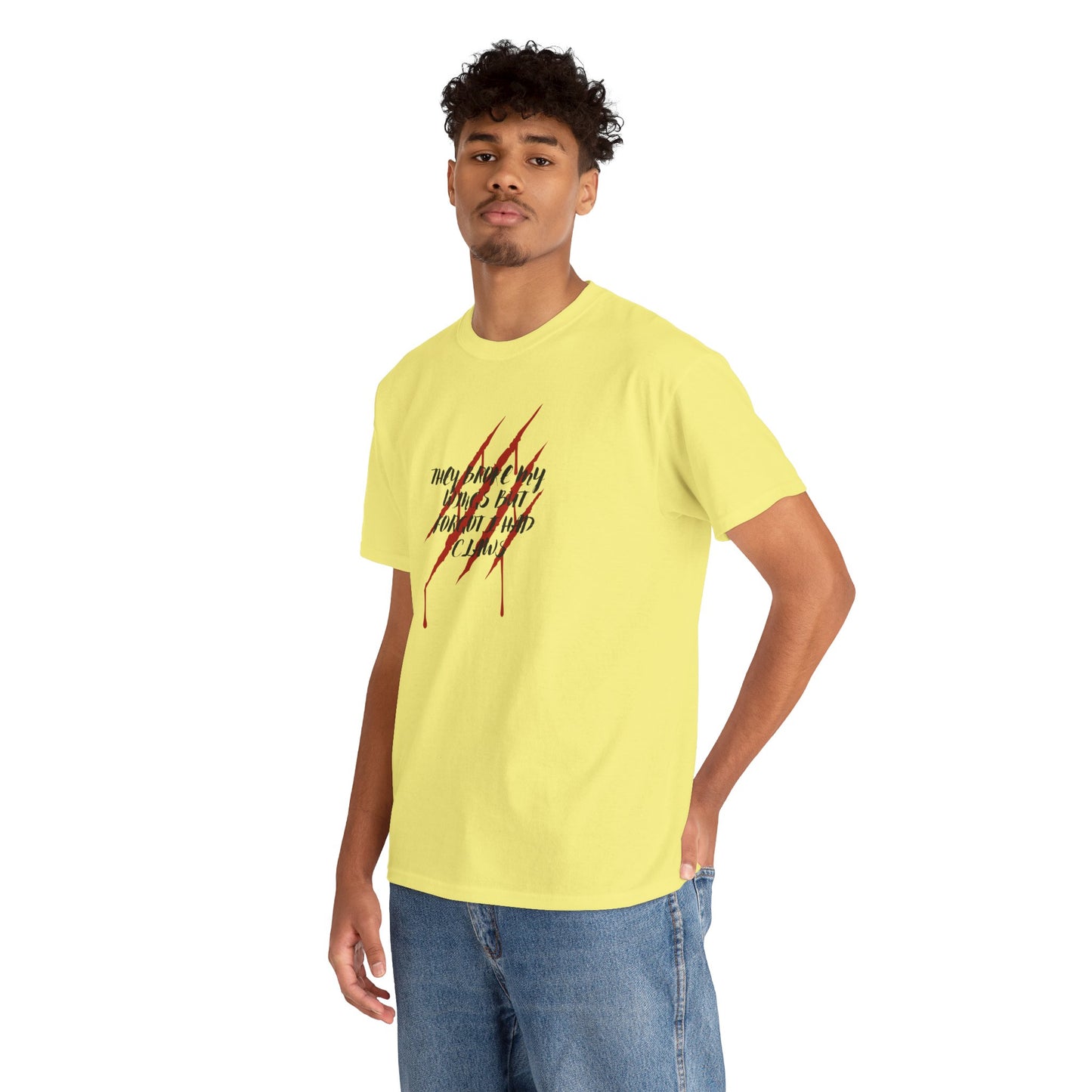 Unisex Heavy Cotton Tee- Broken Wings Claws
