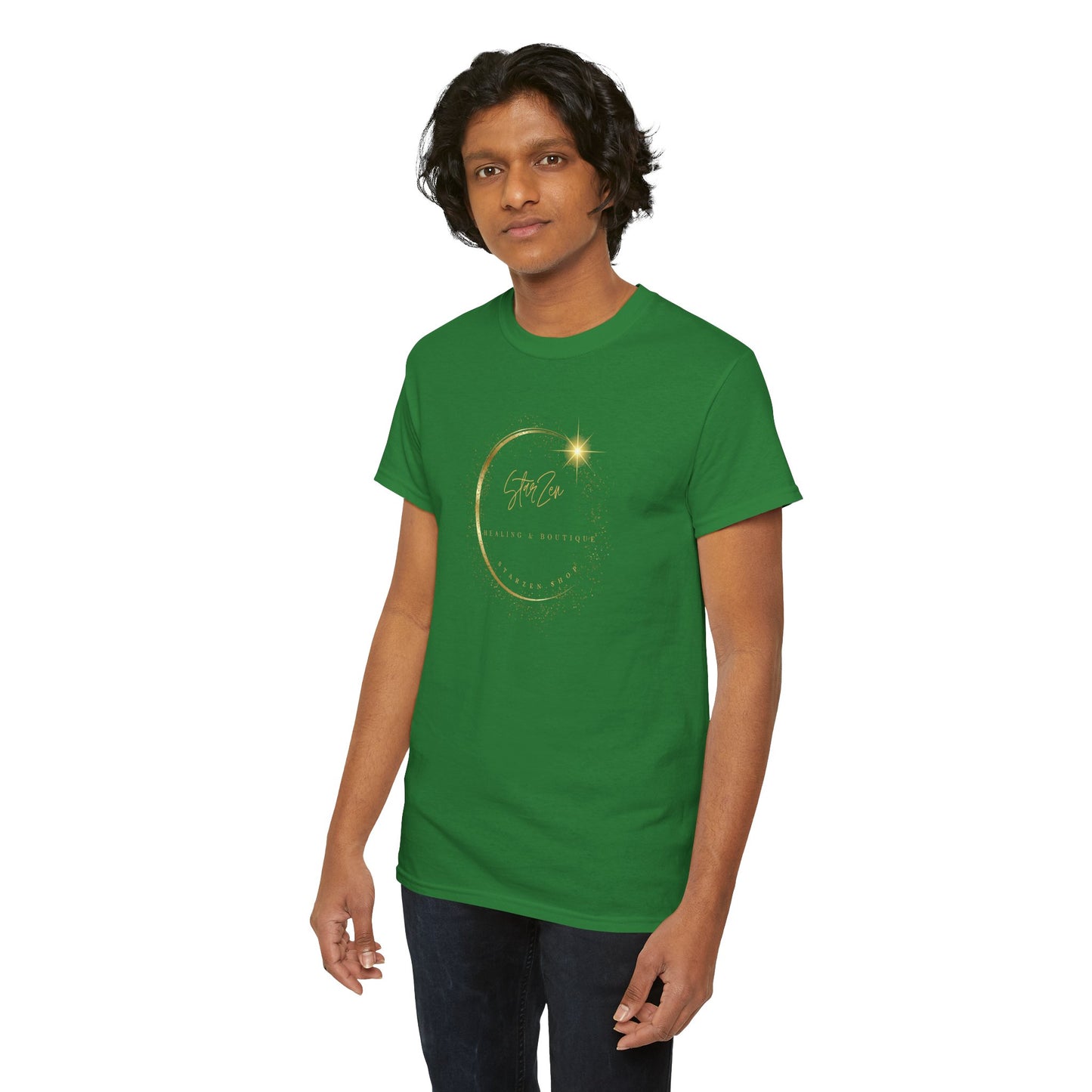 Unisex Heavy Cotton Tee-StarZen Logo