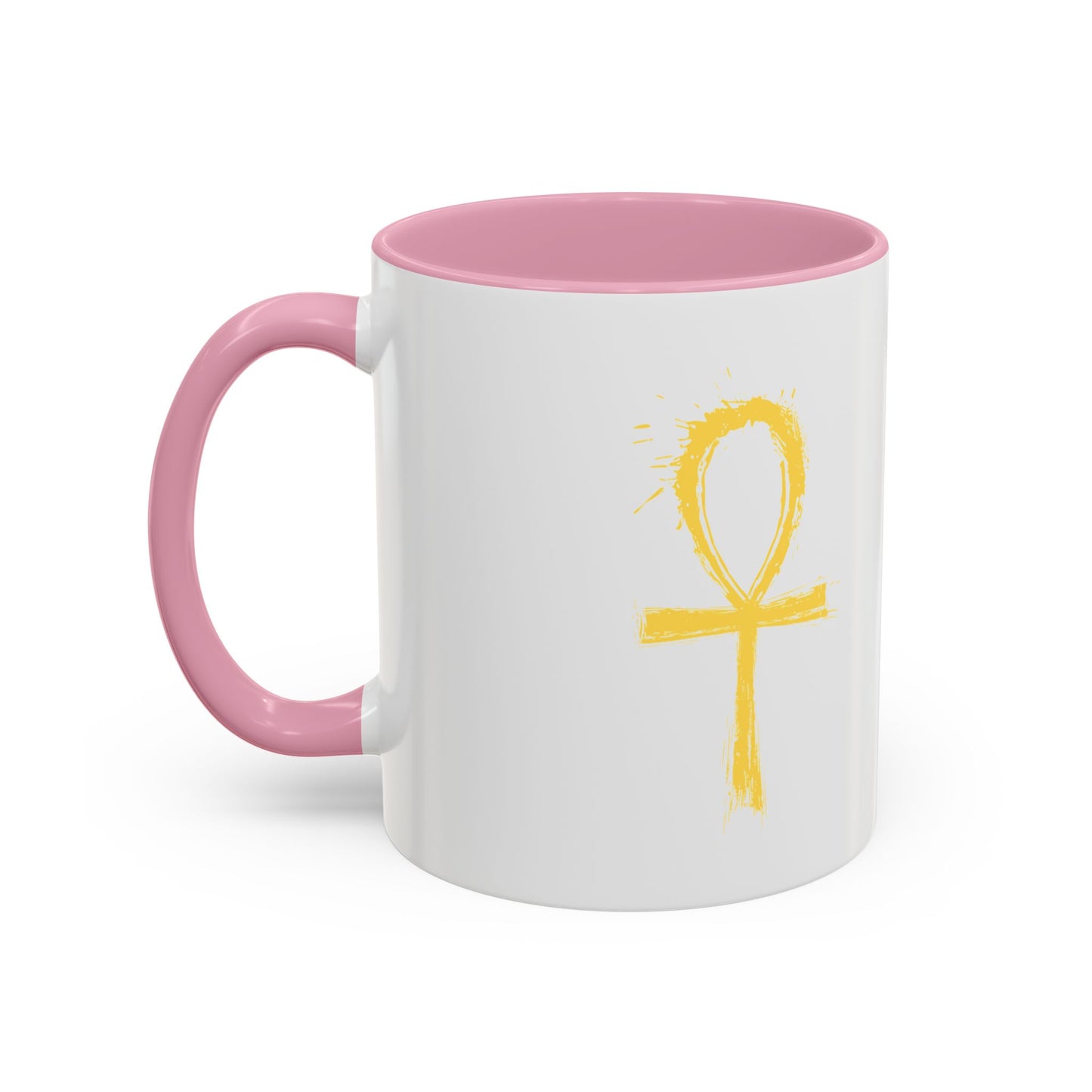 Colorful Mugs, 11oz-Golden Ankh