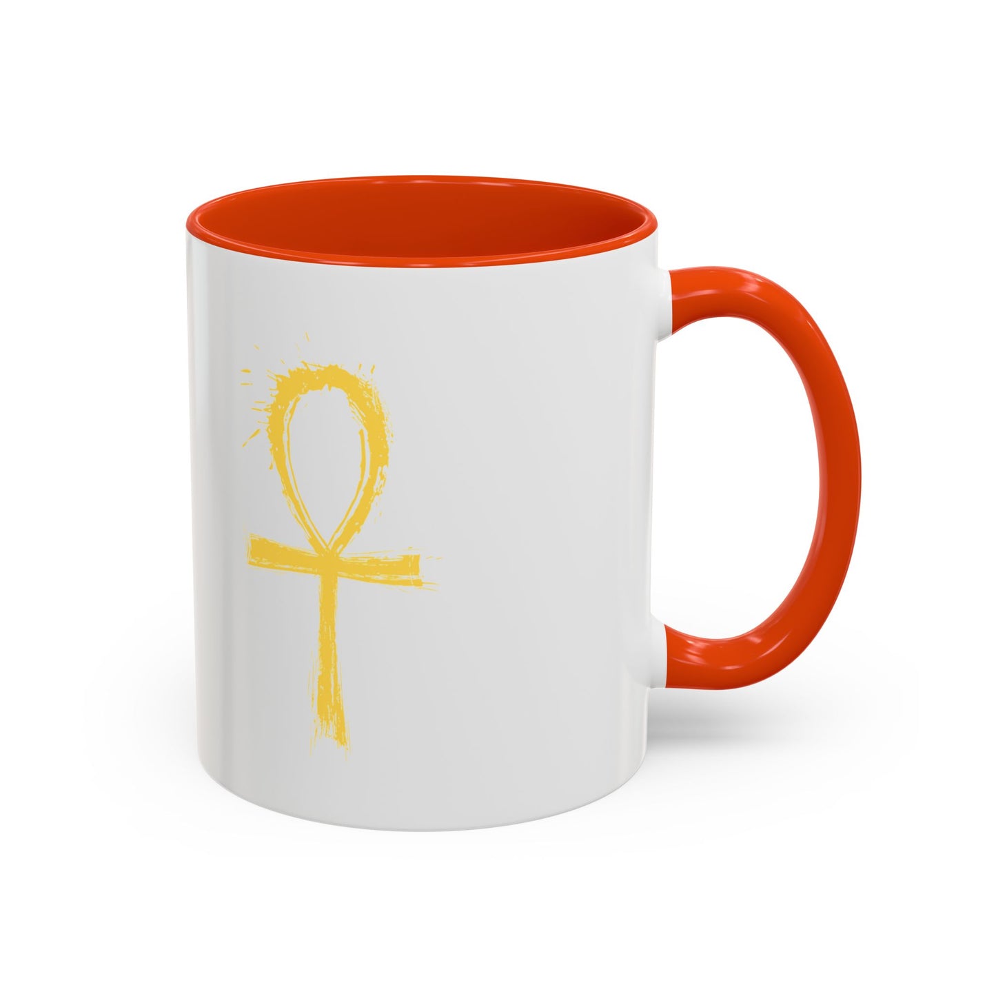 Colorful Mugs, 11oz-Golden Ankh