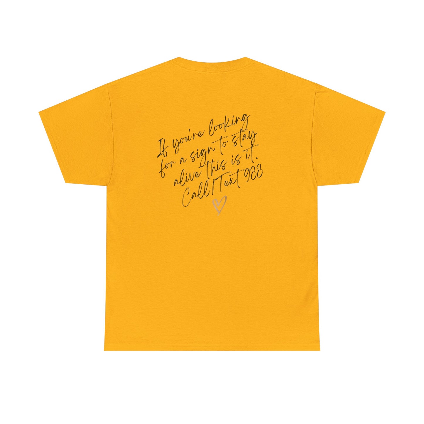 Unisex Heavy Cotton Tee- Call/Text 988
