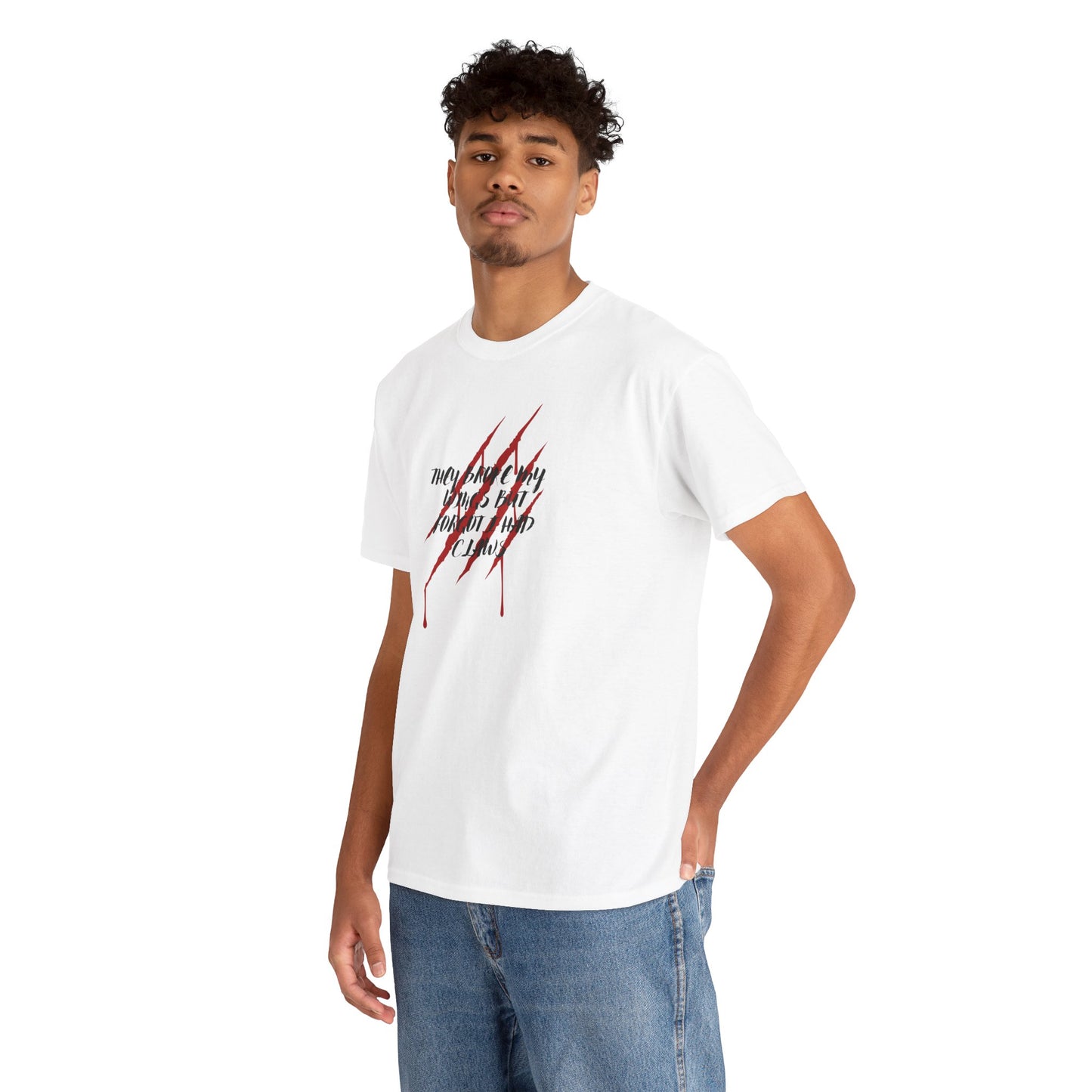 Unisex Heavy Cotton Tee- Broken Wings Claws