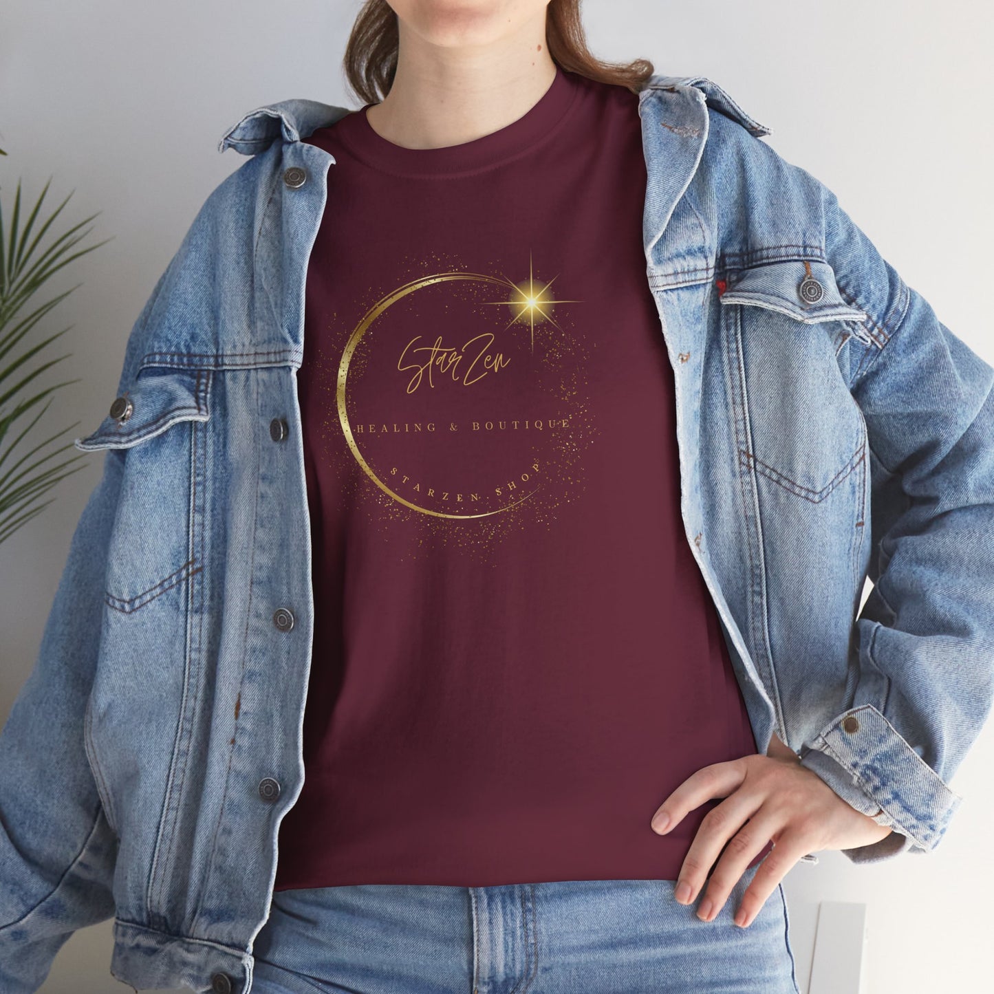 Unisex Heavy Cotton Tee-StarZen Logo