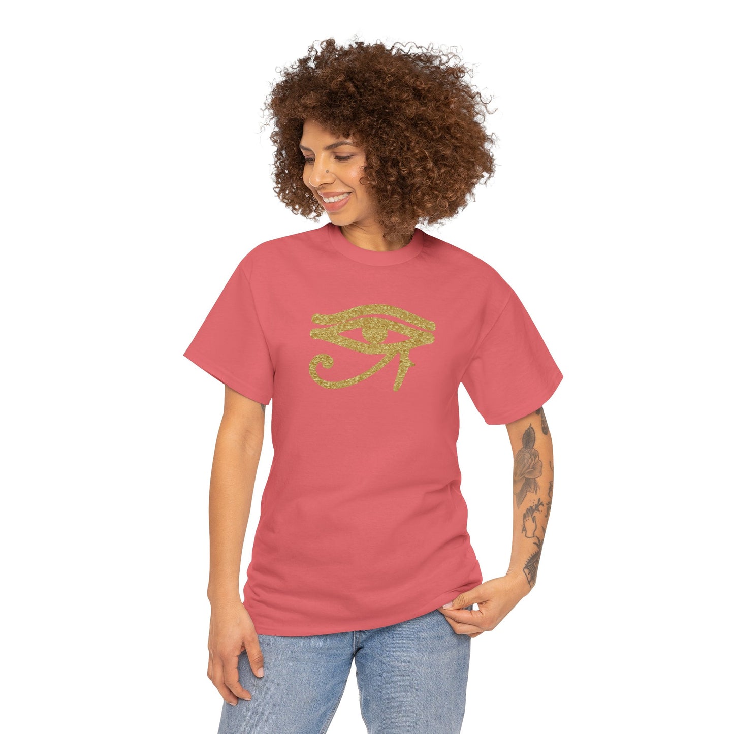 Unisex Heavy Cotton Tee- Eye Of Horus Protection