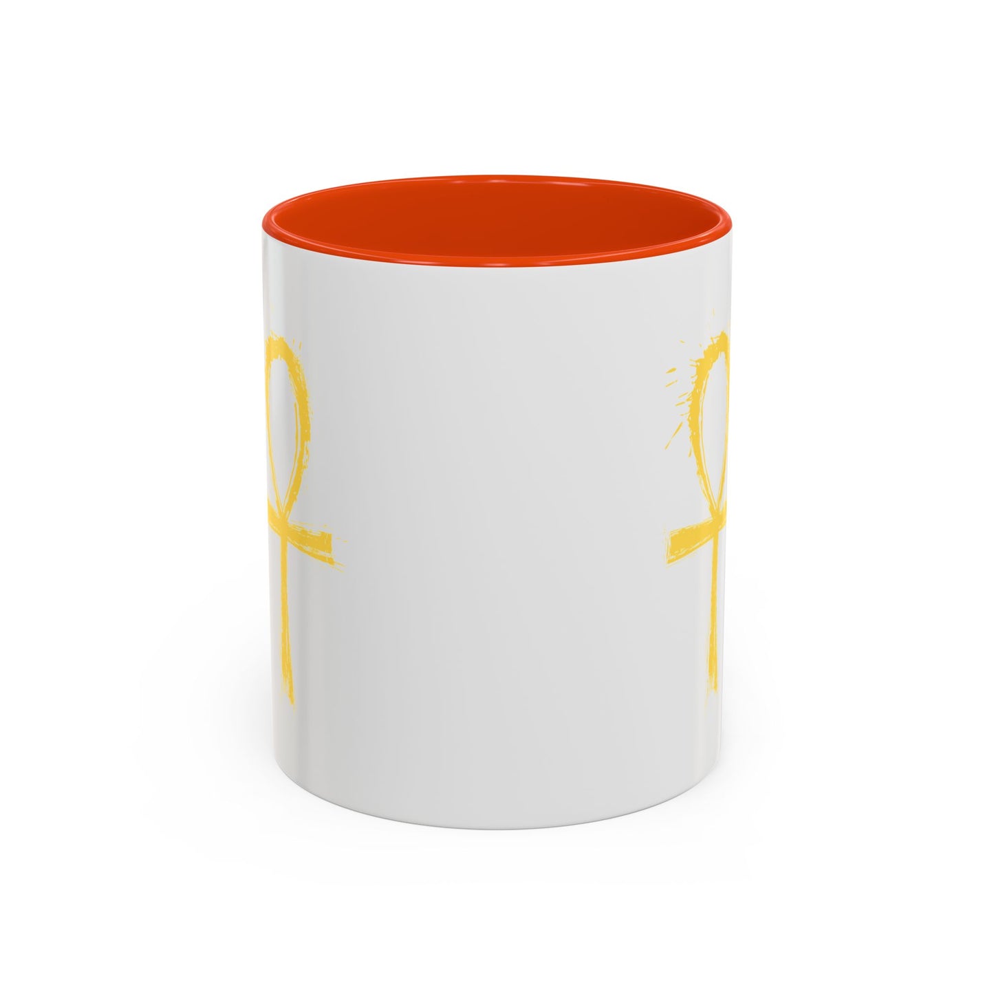 Colorful Mugs, 11oz-Golden Ankh