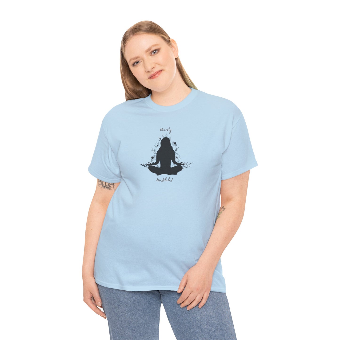 Unisex Heavy Cotton Tee-Heavily Meditated