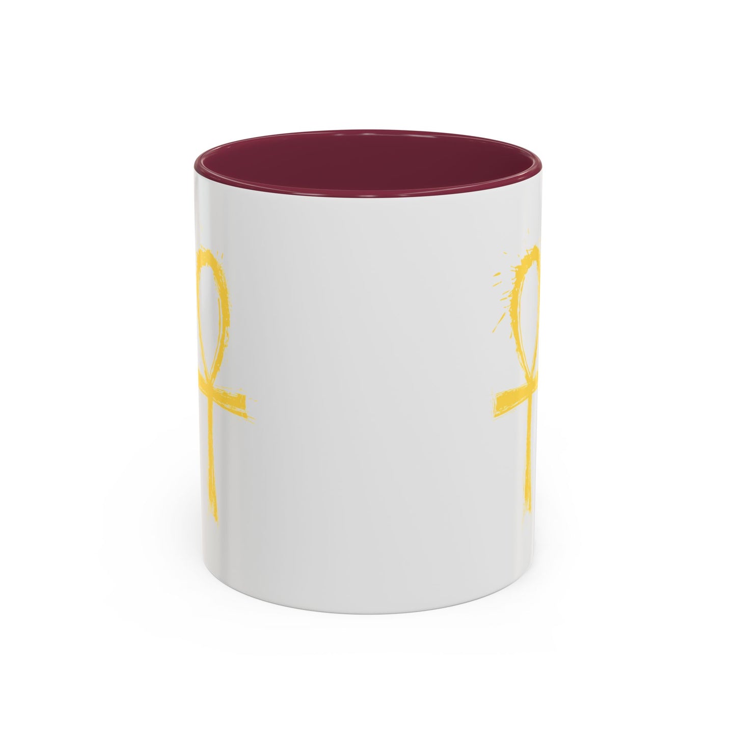 Colorful Mugs, 11oz-Golden Ankh