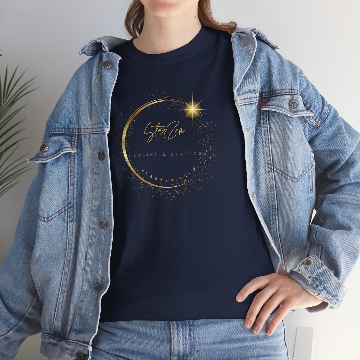 Unisex Heavy Cotton Tee-StarZen Logo