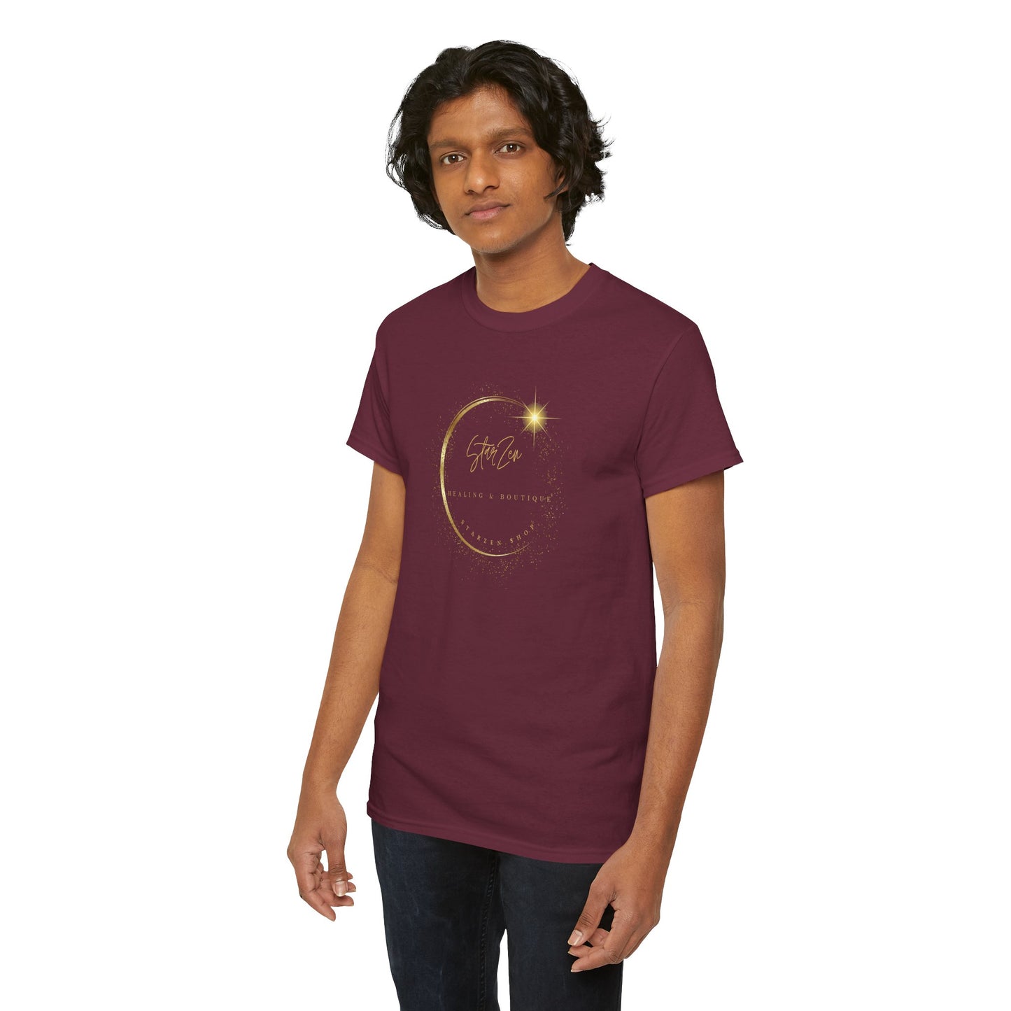 Unisex Heavy Cotton Tee-StarZen Logo