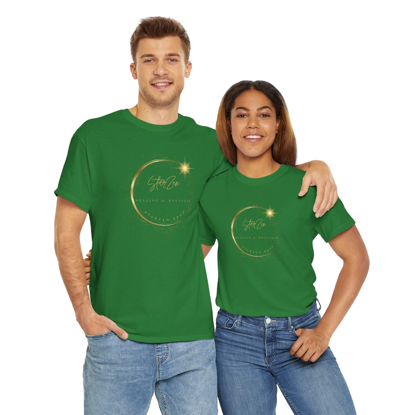 Unisex Heavy Cotton Tee-StarZen Logo