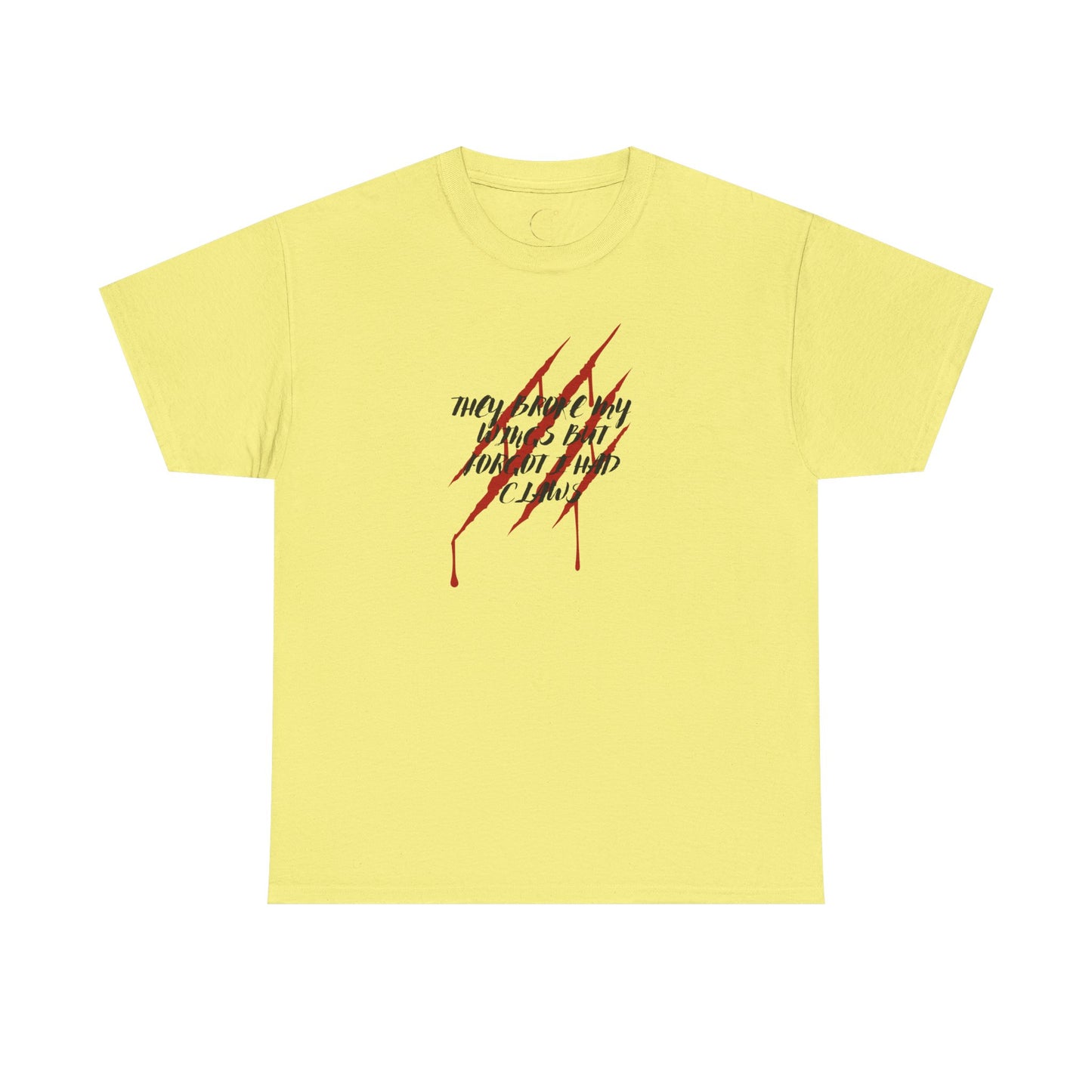 Unisex Heavy Cotton Tee- Broken Wings Claws