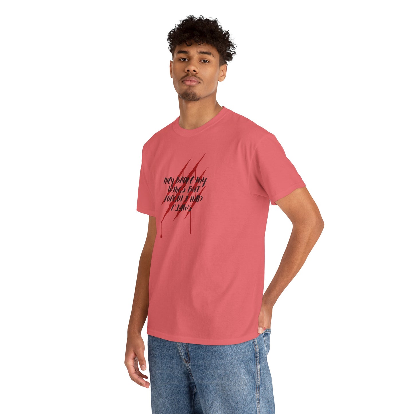 Unisex Heavy Cotton Tee- Broken Wings Claws