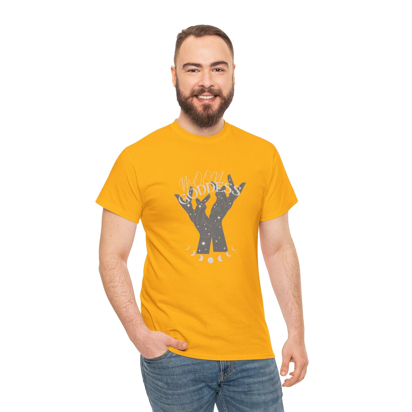 Unisex Heavy Cotton Tee-Moon Goddess 2