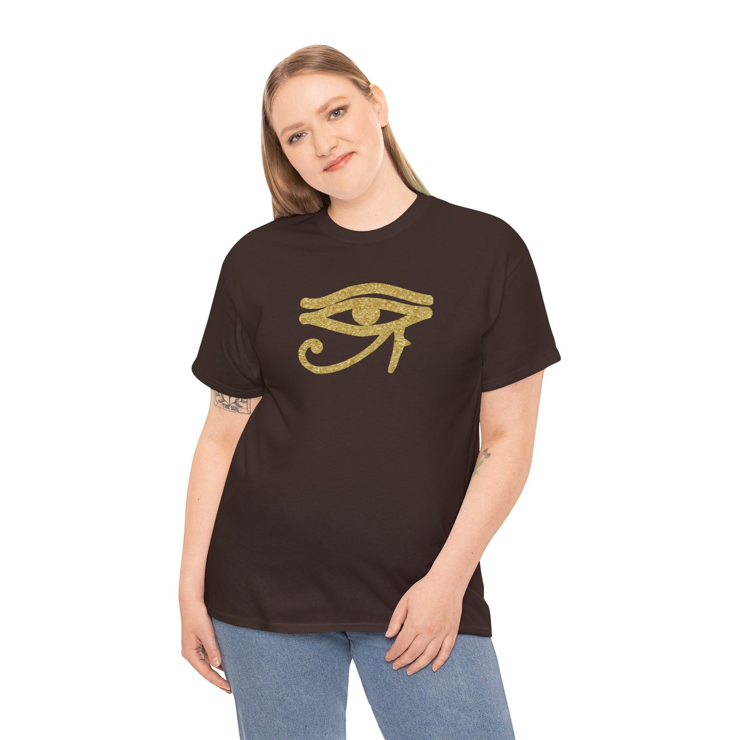 Unisex Heavy Cotton Tee- Eye Of Horus Protection