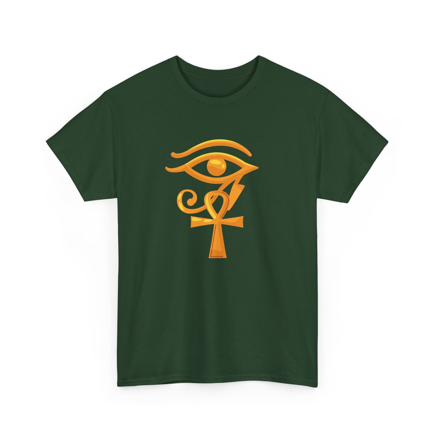 Unisex Heavy Cotton Tee- Eye of Horus Ankh
