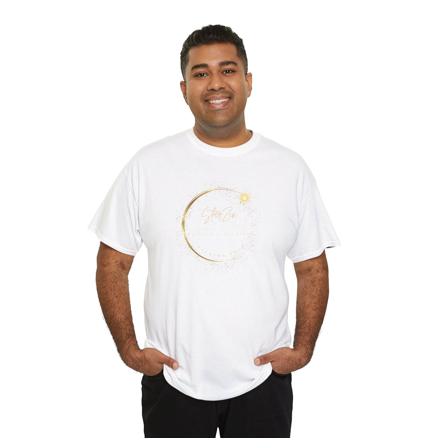 Unisex Heavy Cotton Tee-StarZen Logo