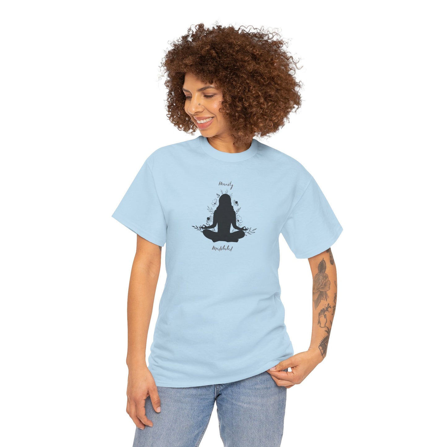 Unisex Heavy Cotton Tee-Heavily Meditated
