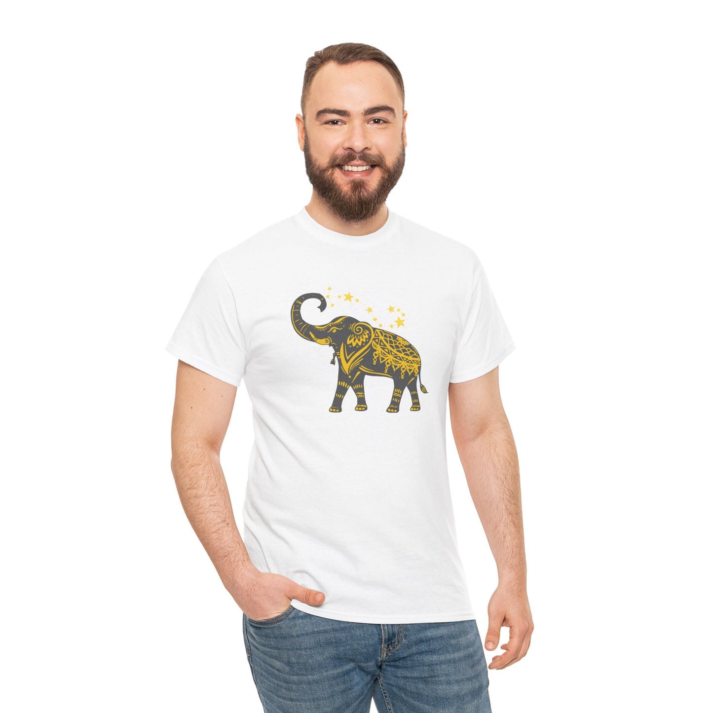 Unisex Heavy Cotton Tee-Lucky Trunk Up