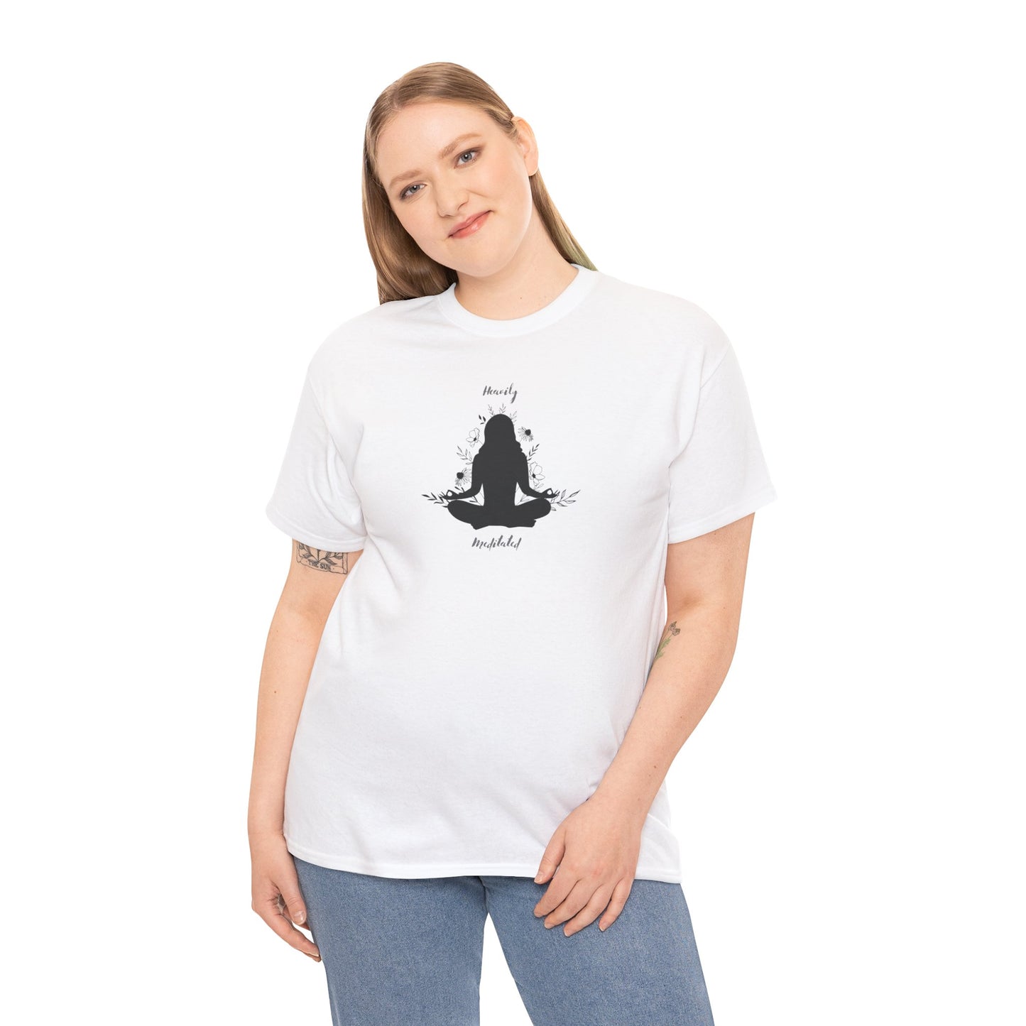 Unisex Heavy Cotton Tee-Heavily Meditated