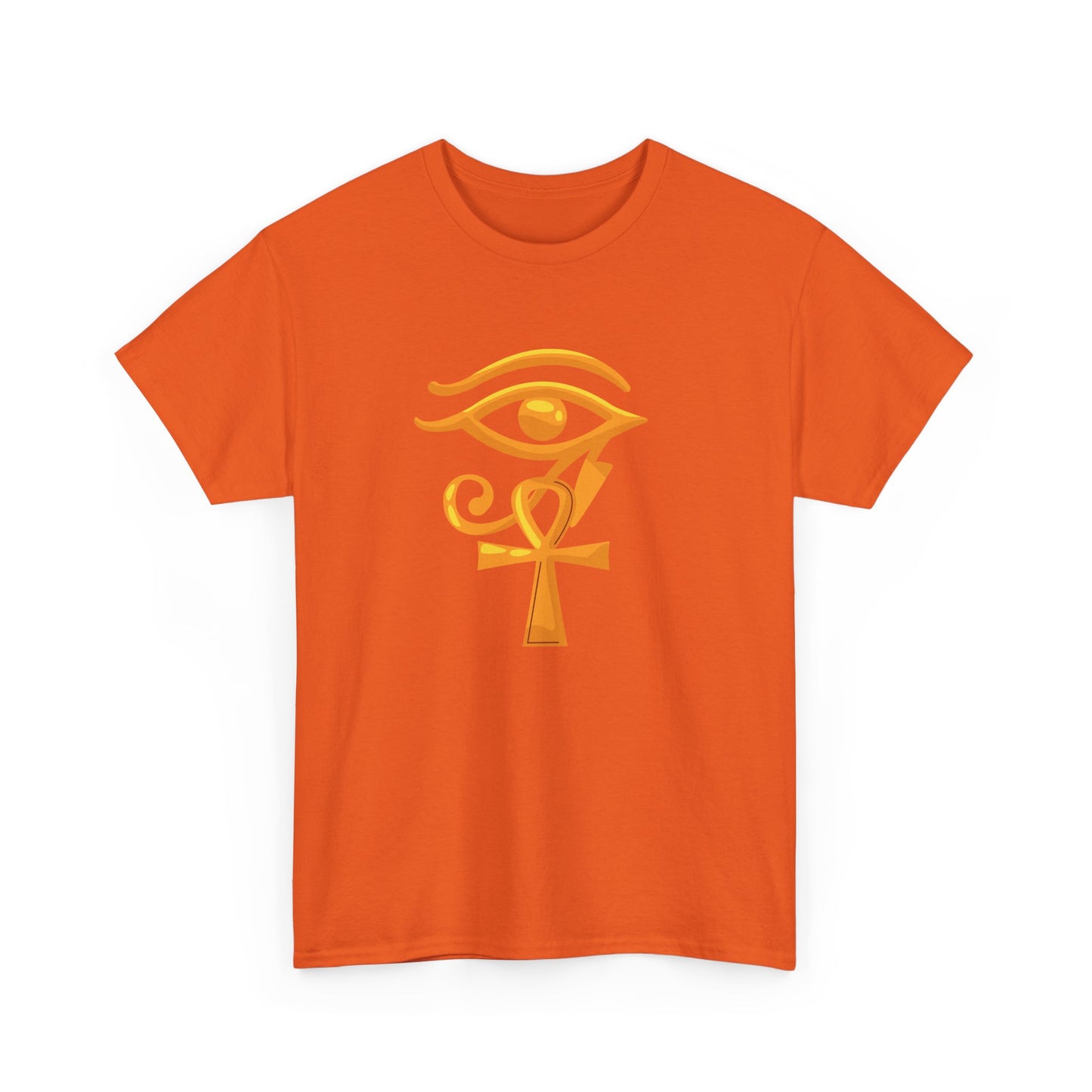 Unisex Heavy Cotton Tee- Eye of Horus Ankh