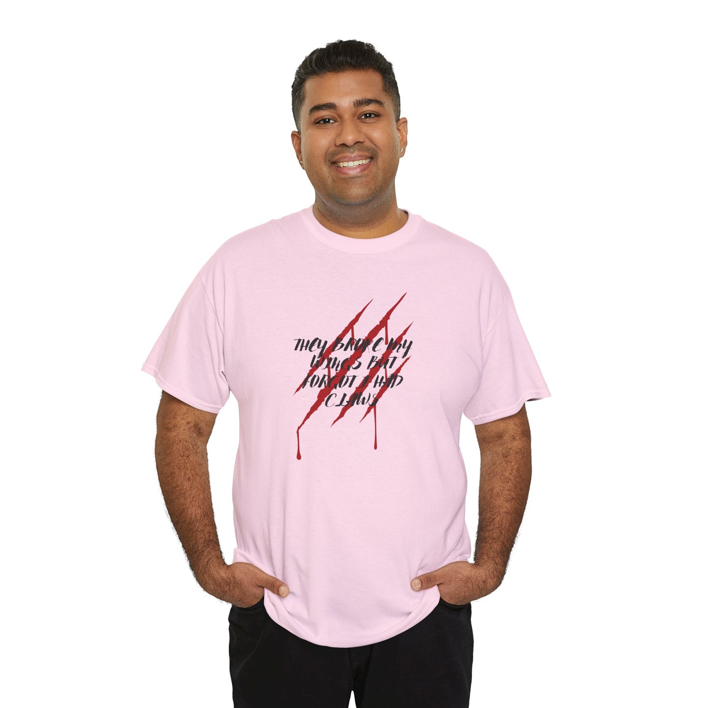 Unisex Heavy Cotton Tee- Broken Wings Claws