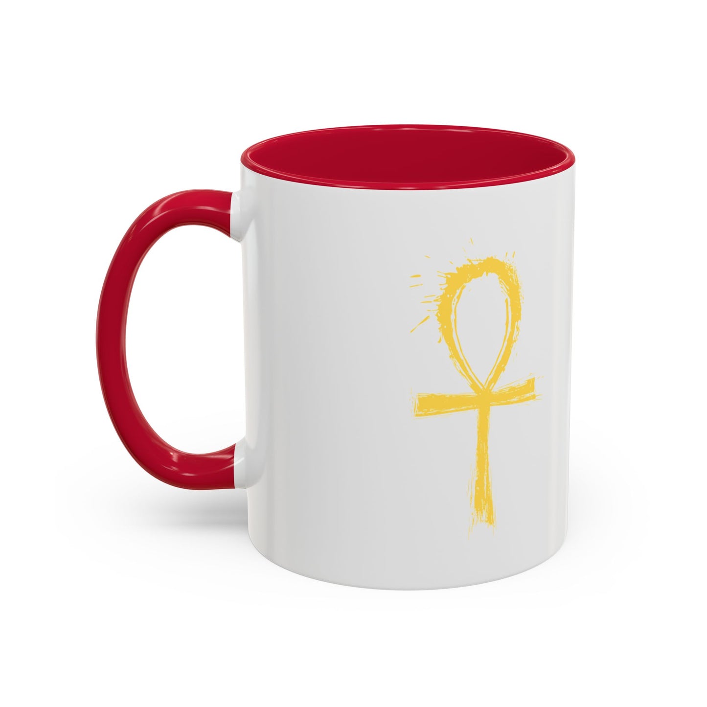 Colorful Mugs, 11oz-Golden Ankh