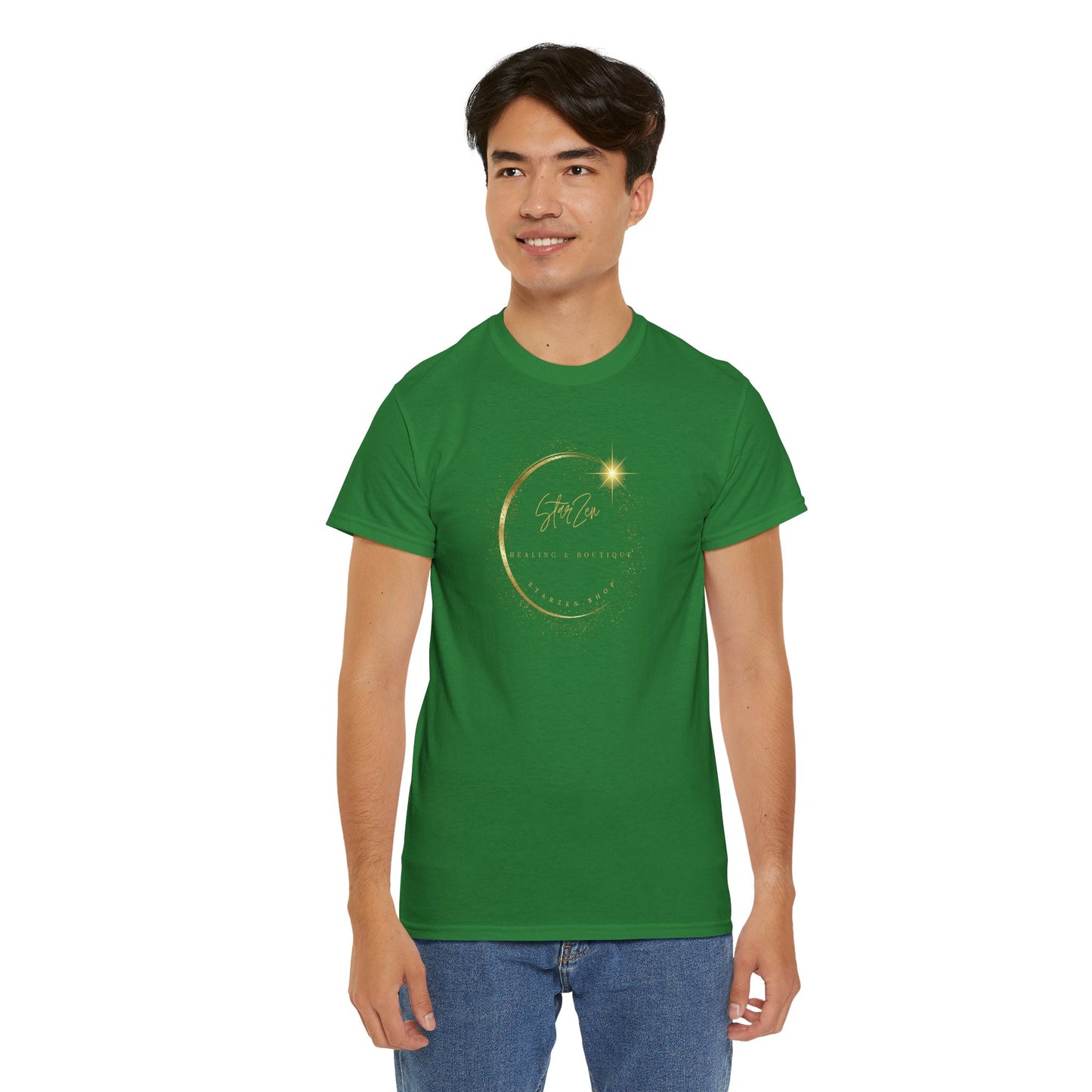Unisex Heavy Cotton Tee-StarZen Logo