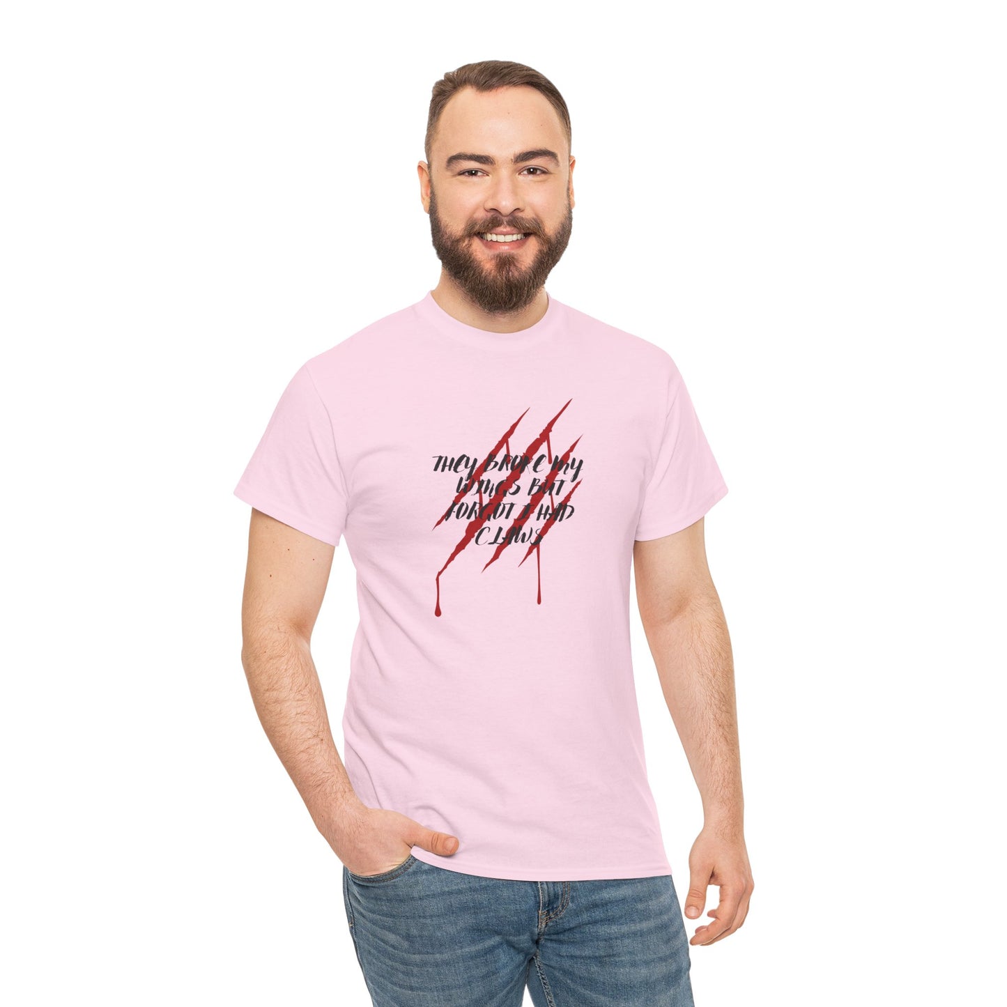 Unisex Heavy Cotton Tee- Broken Wings Claws