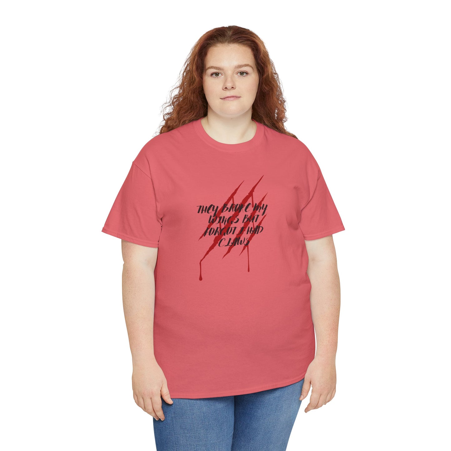Unisex Heavy Cotton Tee- Broken Wings Claws