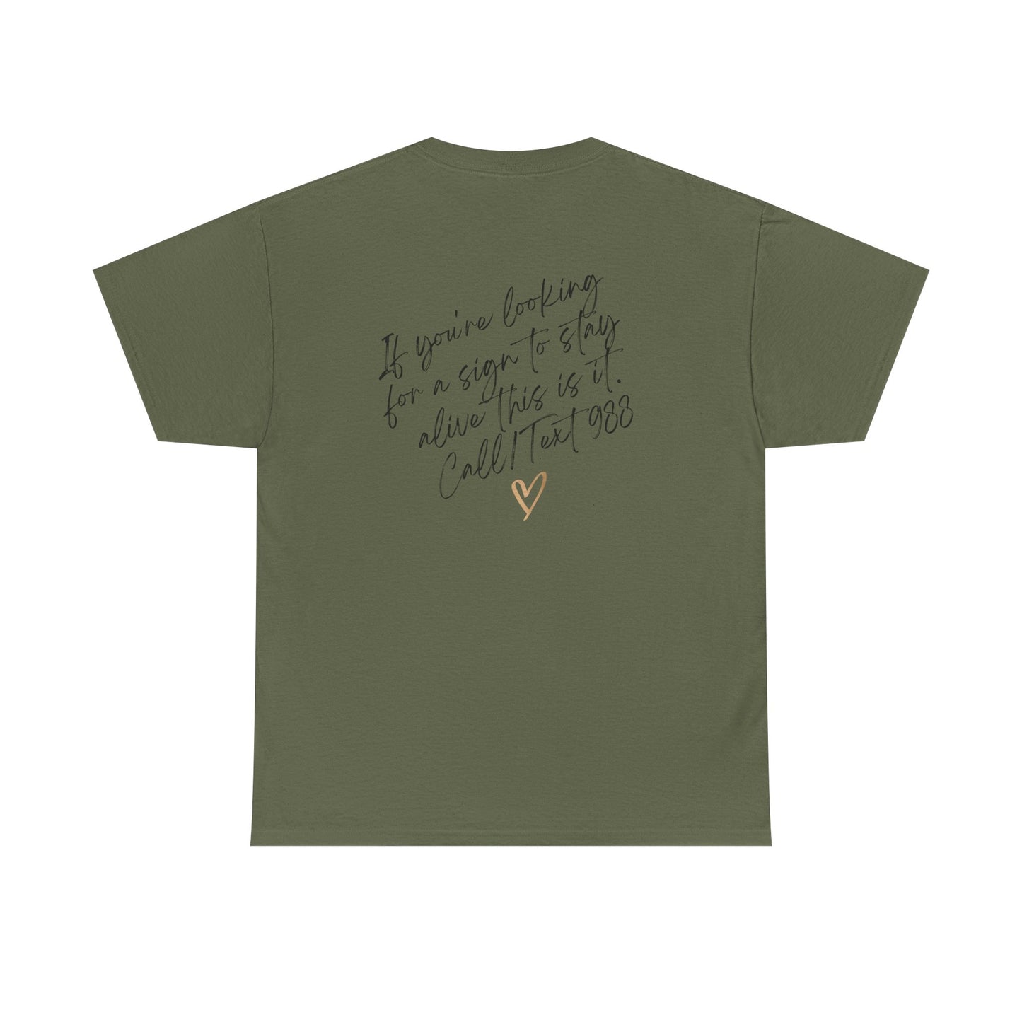Unisex Heavy Cotton Tee- Call/Text 988