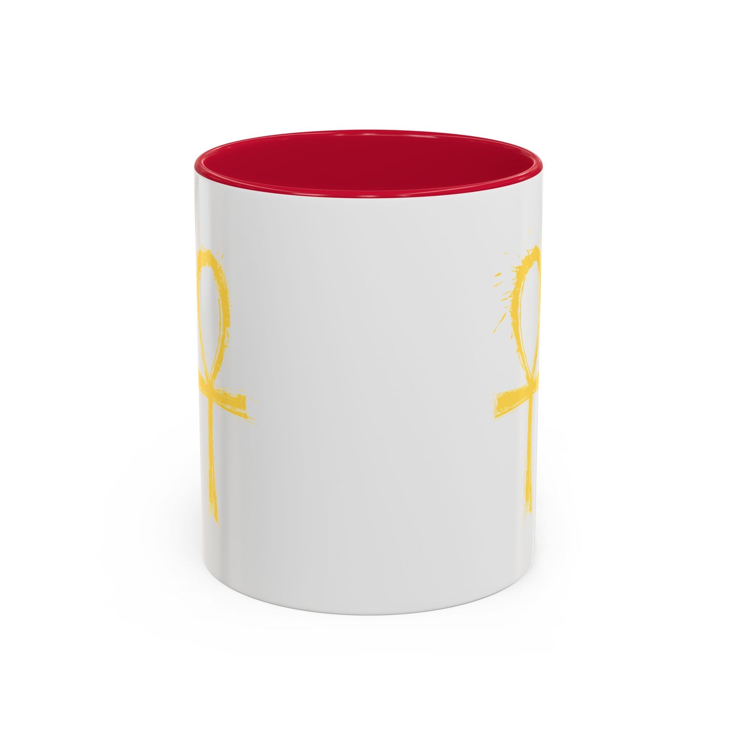 Colorful Mugs, 11oz-Golden Ankh